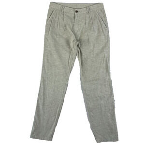 Patagonia Pants Women's Size 10 Tan Hemp Canvas Tapered Leg Pleats Casual Hiking
